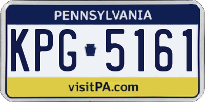 PA license plate KPG5161