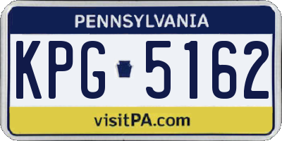 PA license plate KPG5162