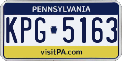 PA license plate KPG5163