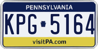 PA license plate KPG5164