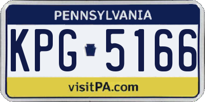 PA license plate KPG5166