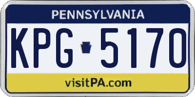 PA license plate KPG5170