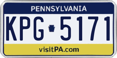 PA license plate KPG5171