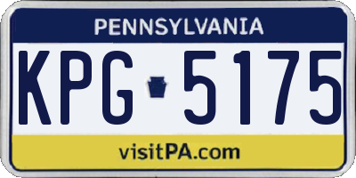 PA license plate KPG5175