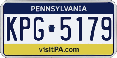 PA license plate KPG5179