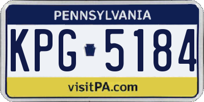 PA license plate KPG5184