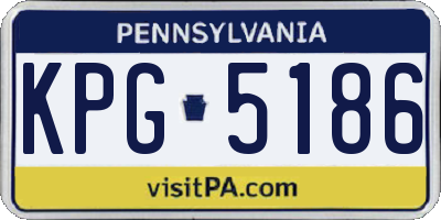 PA license plate KPG5186