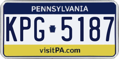 PA license plate KPG5187
