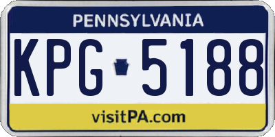 PA license plate KPG5188