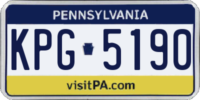 PA license plate KPG5190