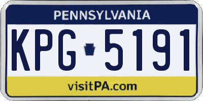 PA license plate KPG5191