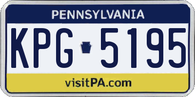 PA license plate KPG5195