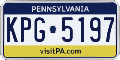 PA license plate KPG5197