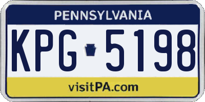 PA license plate KPG5198