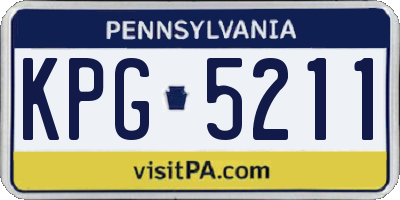 PA license plate KPG5211