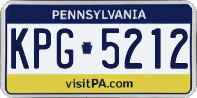 PA license plate KPG5212