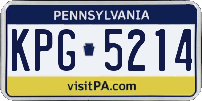 PA license plate KPG5214