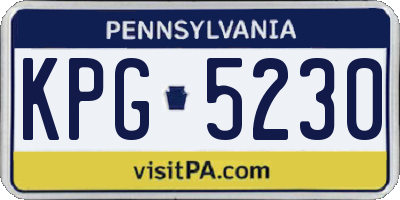 PA license plate KPG5230