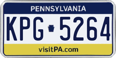 PA license plate KPG5264
