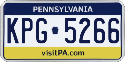 PA license plate KPG5266