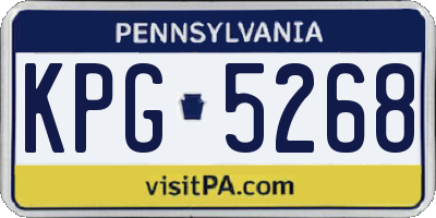 PA license plate KPG5268