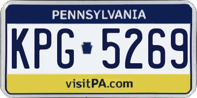 PA license plate KPG5269