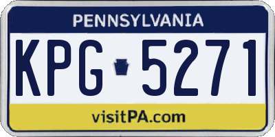 PA license plate KPG5271