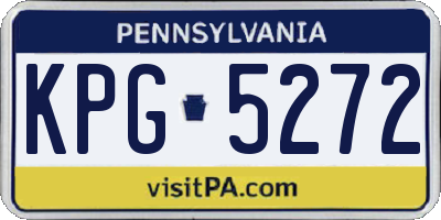PA license plate KPG5272