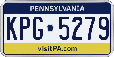 PA license plate KPG5279