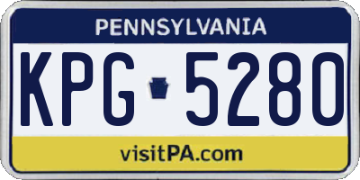 PA license plate KPG5280