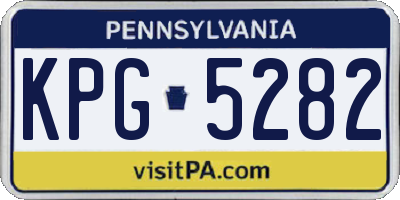 PA license plate KPG5282