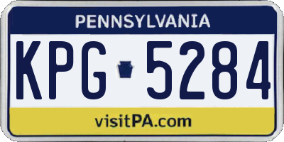PA license plate KPG5284