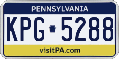 PA license plate KPG5288
