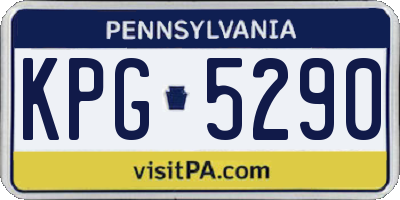 PA license plate KPG5290