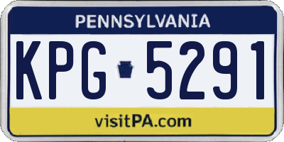 PA license plate KPG5291