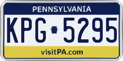PA license plate KPG5295