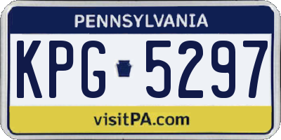 PA license plate KPG5297