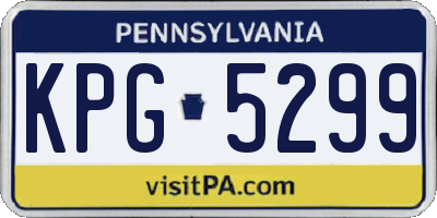 PA license plate KPG5299