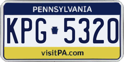 PA license plate KPG5320