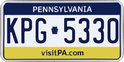 PA license plate KPG5330