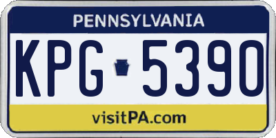 PA license plate KPG5390