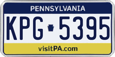 PA license plate KPG5395