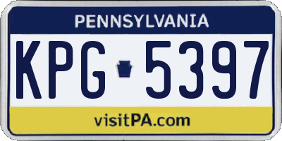 PA license plate KPG5397