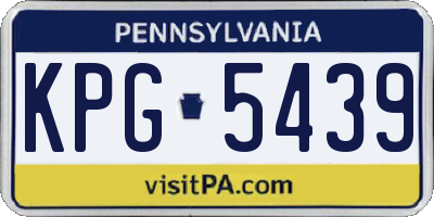 PA license plate KPG5439