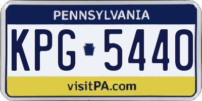 PA license plate KPG5440