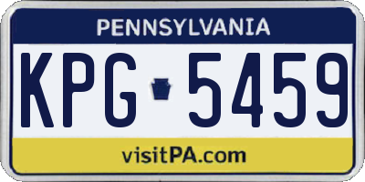 PA license plate KPG5459