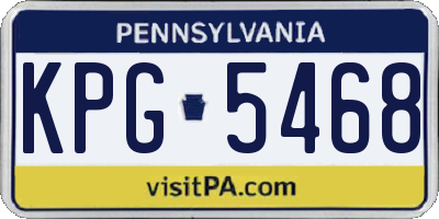 PA license plate KPG5468