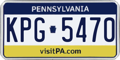 PA license plate KPG5470