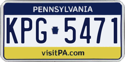 PA license plate KPG5471