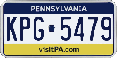 PA license plate KPG5479